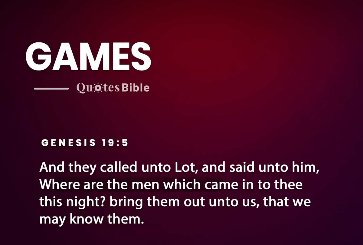 games bible verses quote