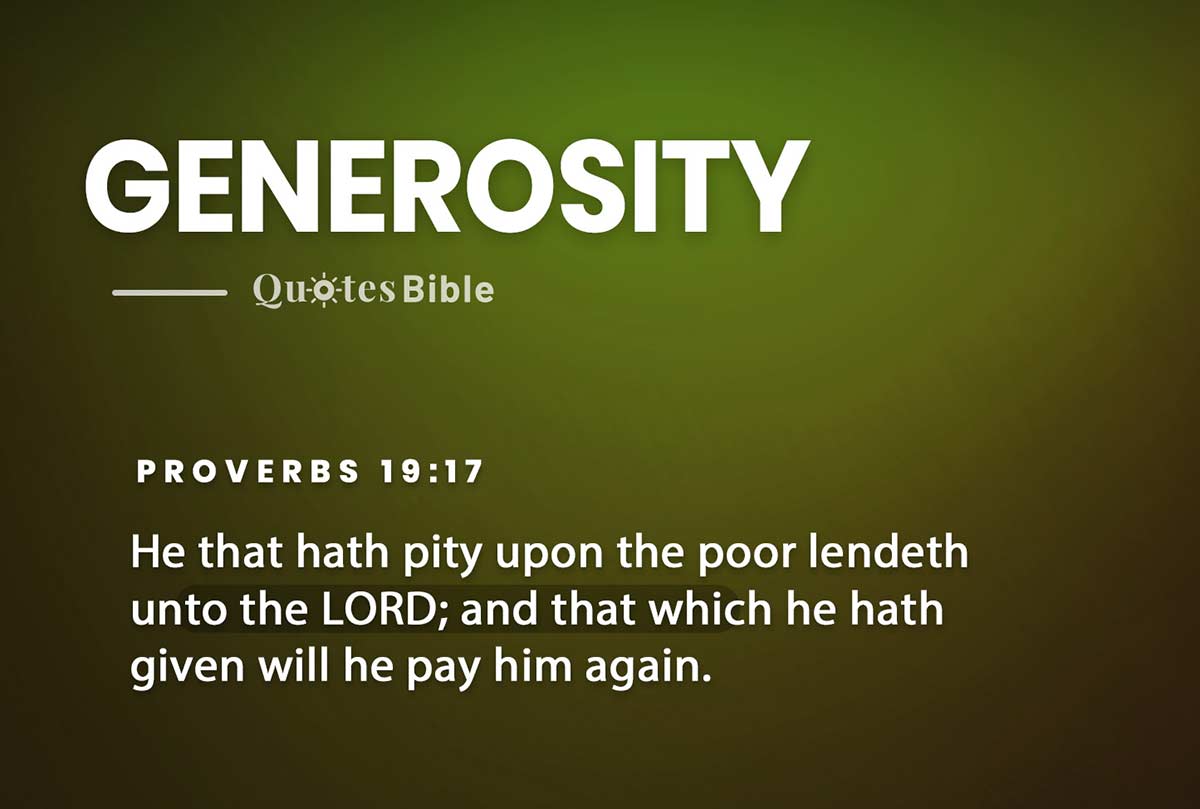 generosity bible verses quote