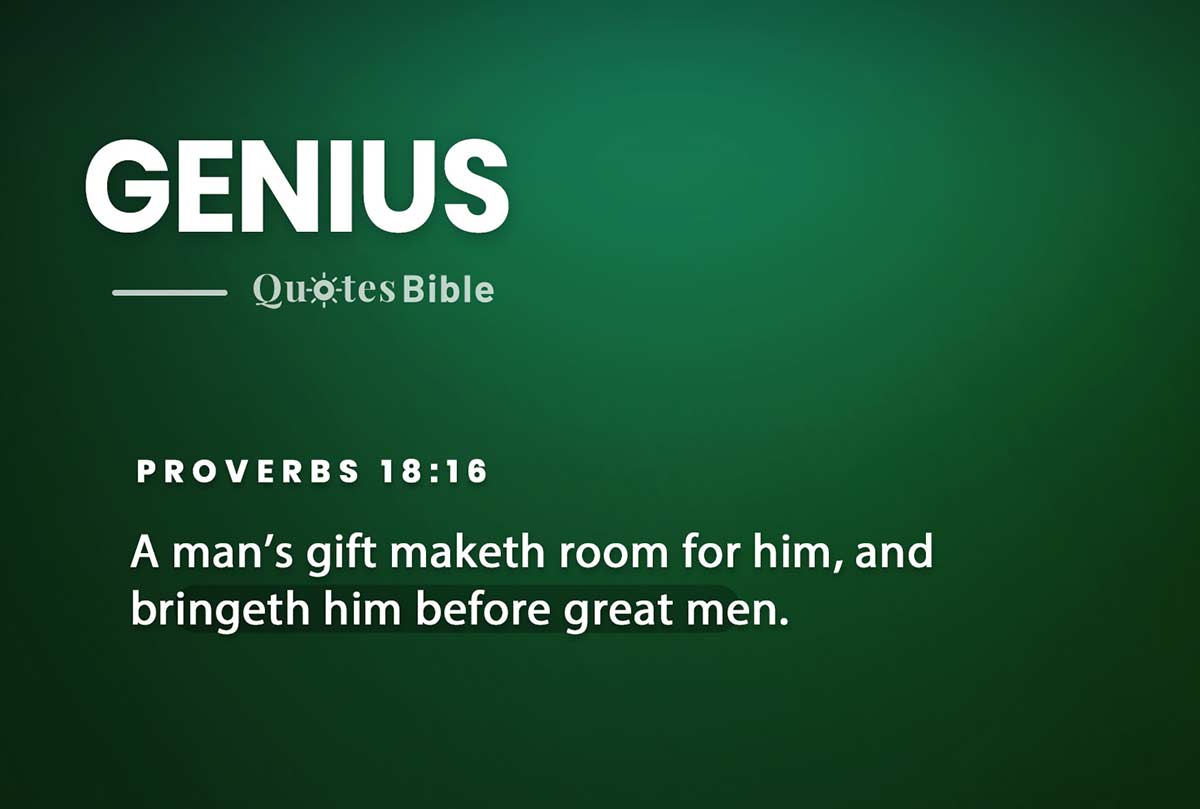 genius bible verses quote