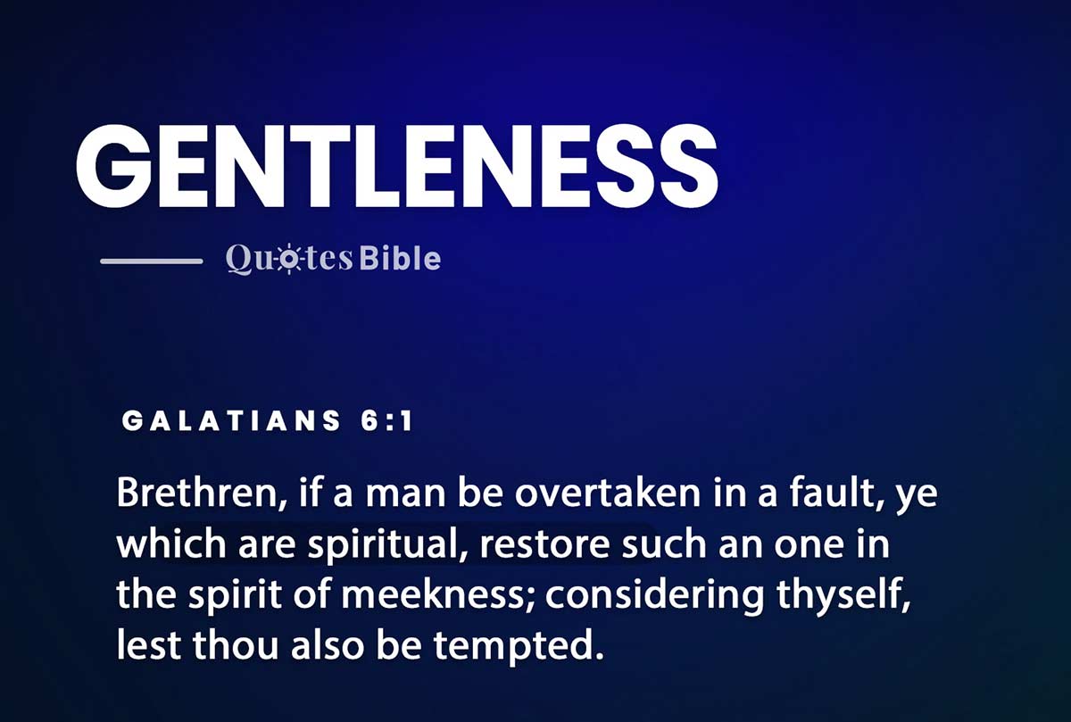 gentleness bible verses quote