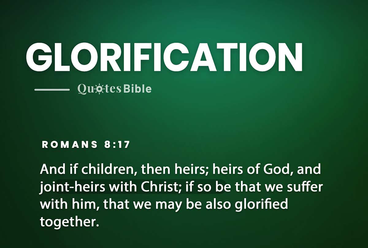 glorification bible verses quote