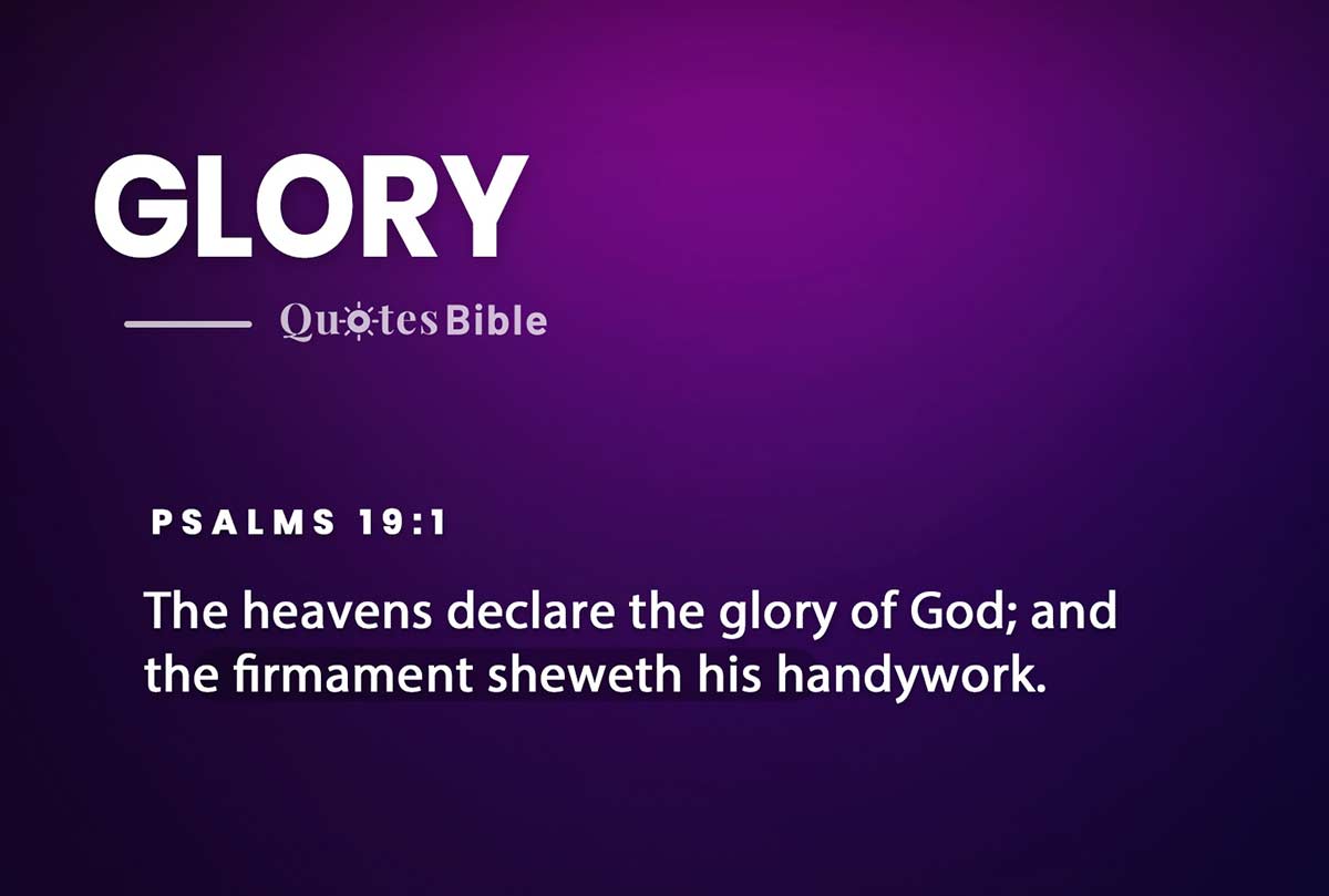 glory bible verses quote