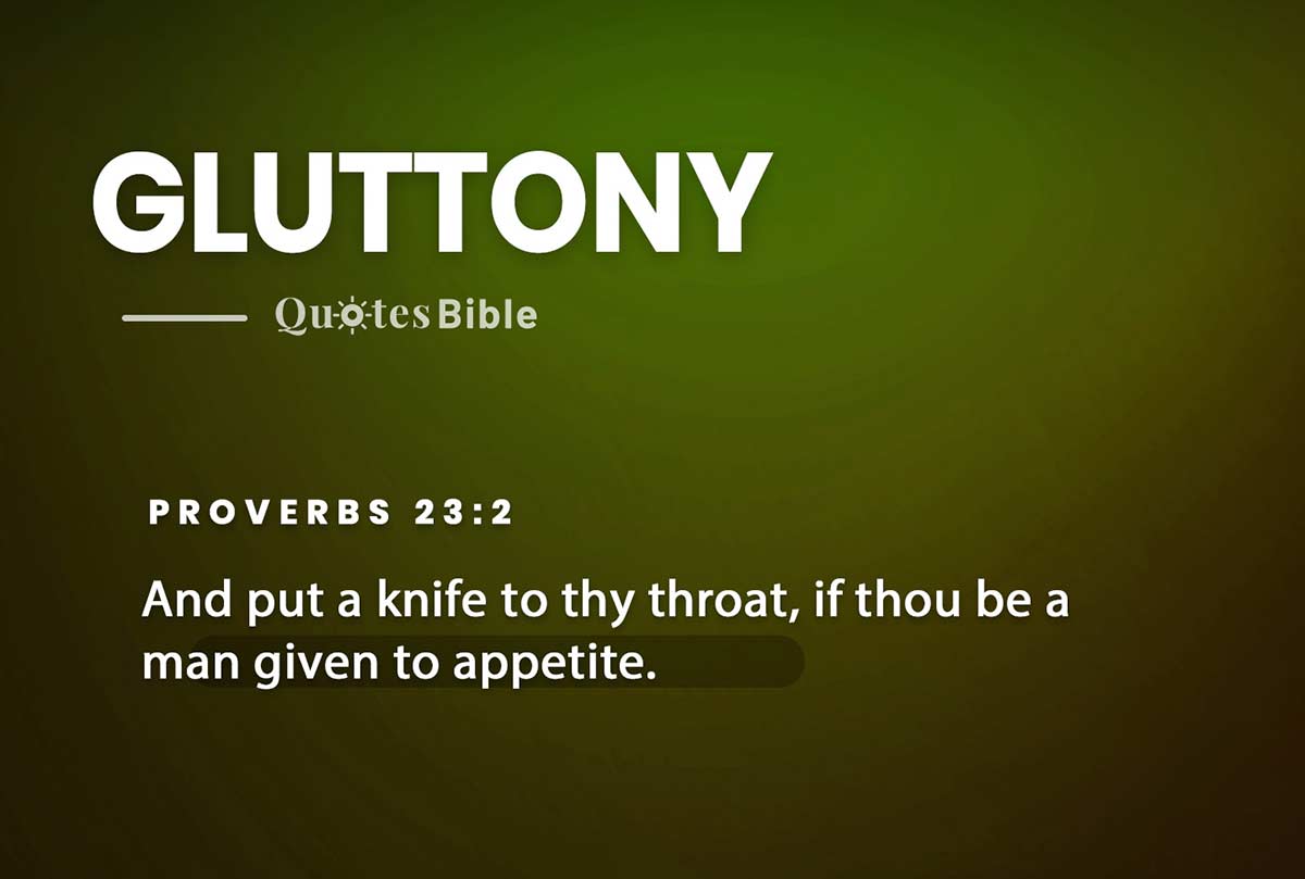 gluttony bible verses quote