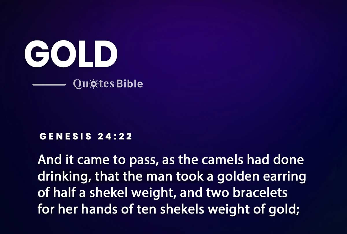 gold bible verses quote