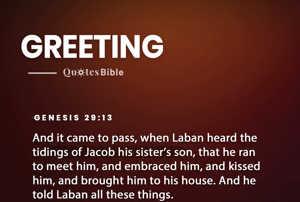 greeting bible verses quote