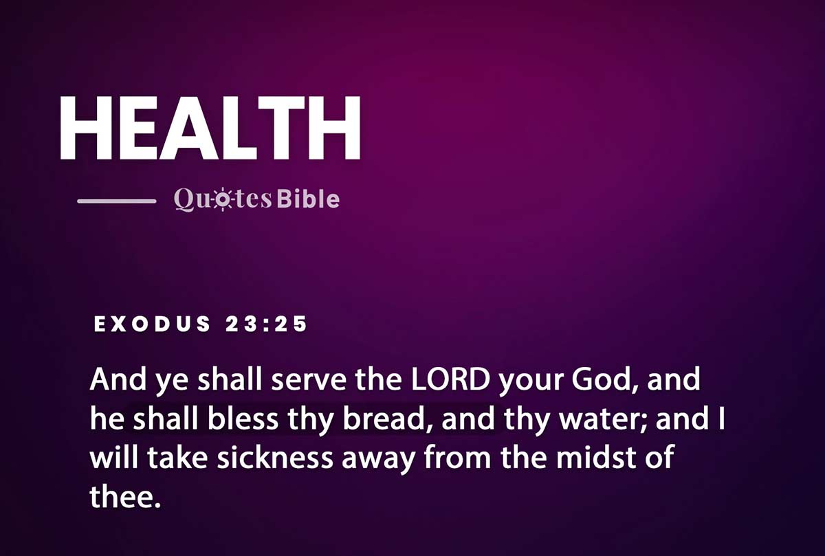 health bible verses quote