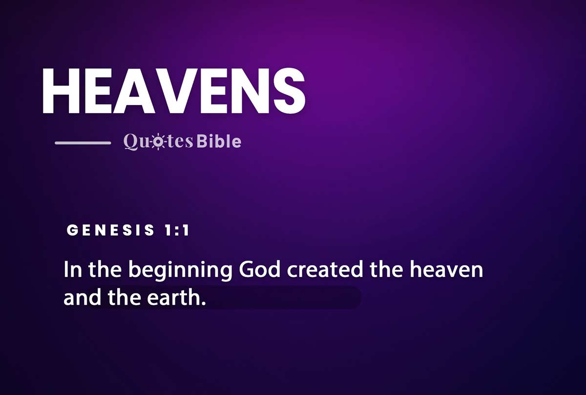 heavens bible verses quote