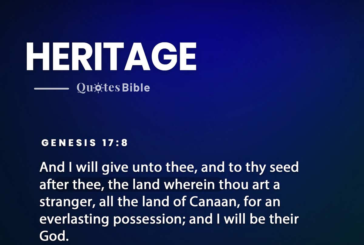 heritage bible verses quote