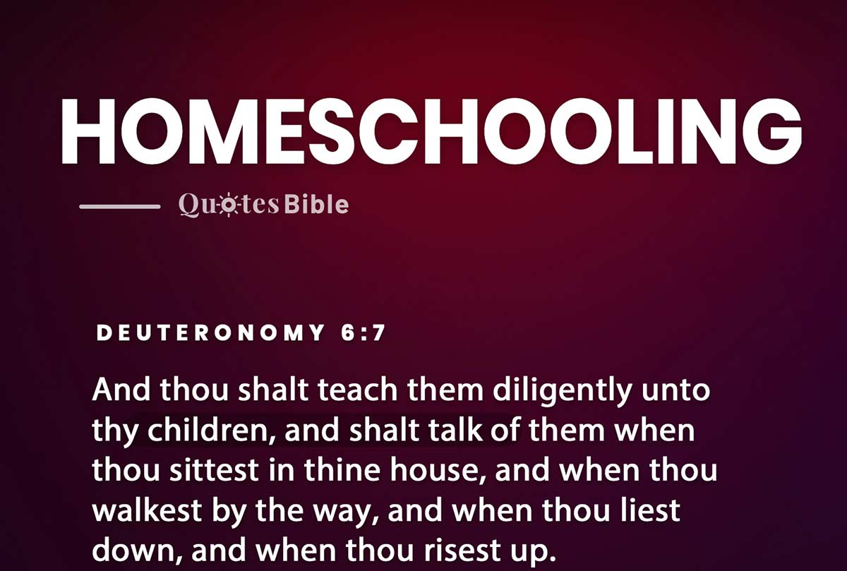 homeschooling bible verses quote