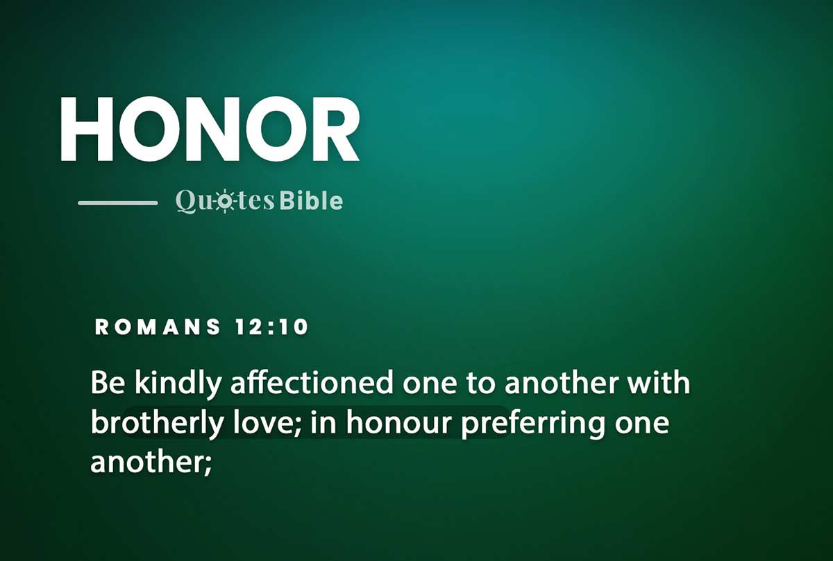 honor bible verses quote