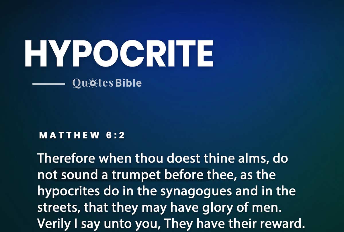 hypocrite bible verses quote