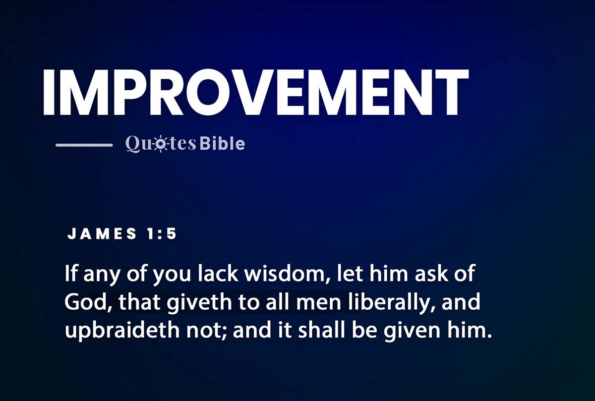 improvement bible verses quote