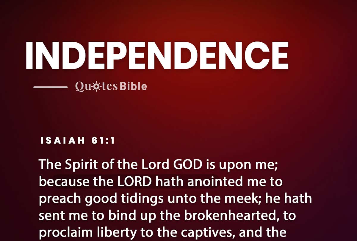 independence bible verses quote