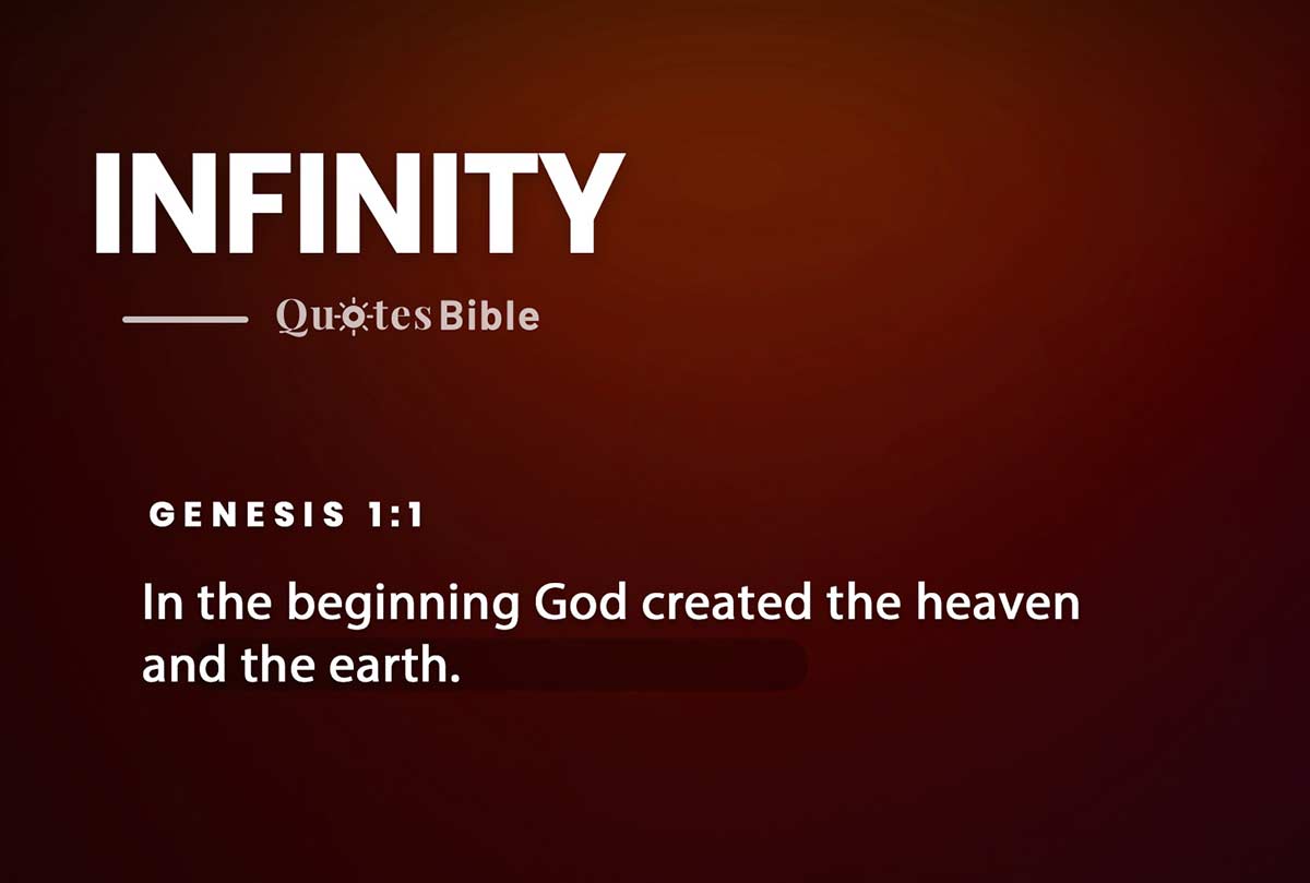 infinity bible verses quote