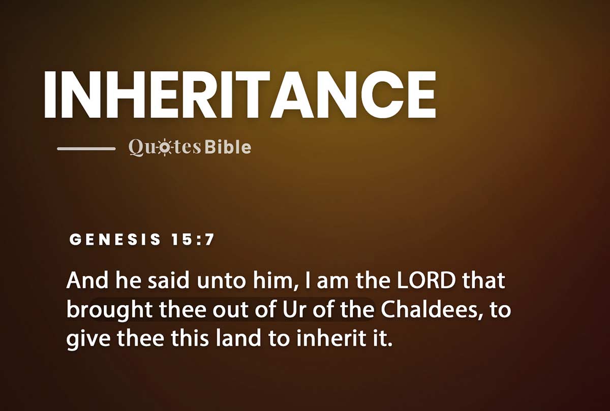 inheritance bible verses quote