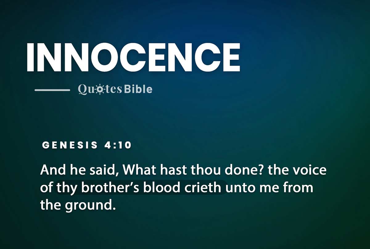 innocence bible verses quote