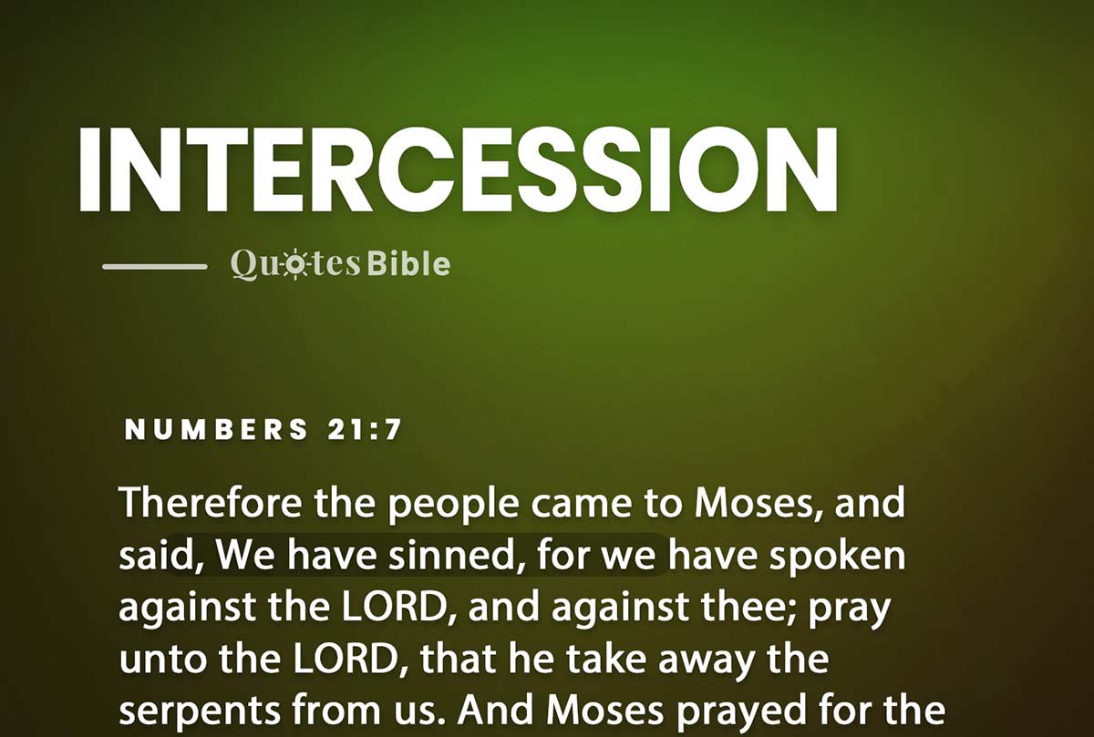 intercession bible verses quote