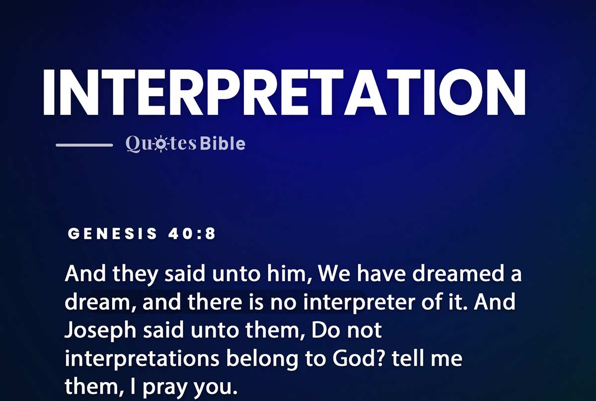 interpretation bible verses quote