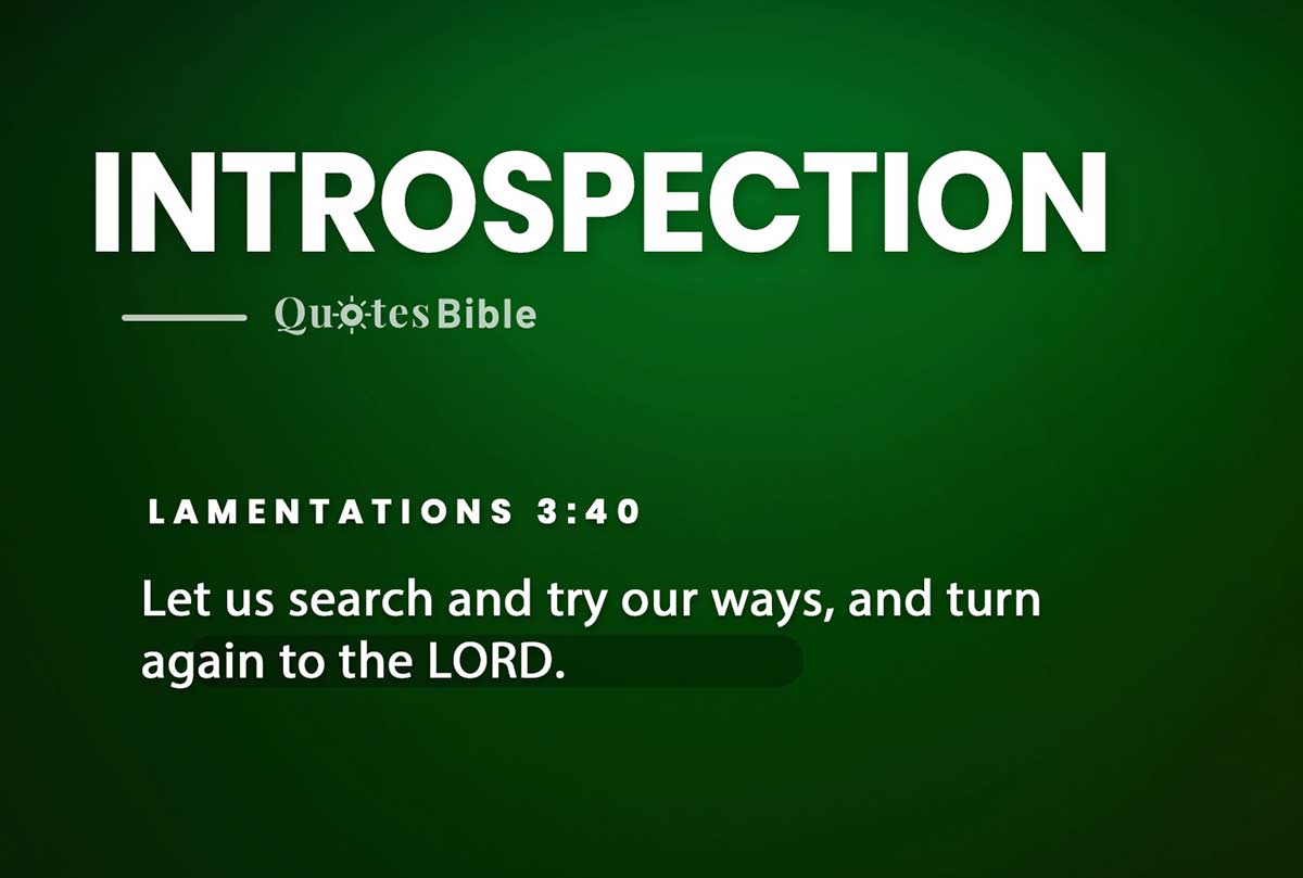 introspection bible verses quote