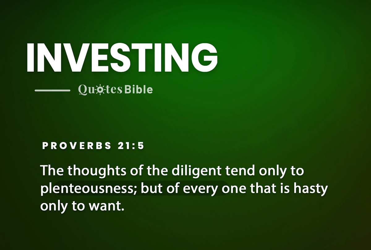 investing bible verses quote