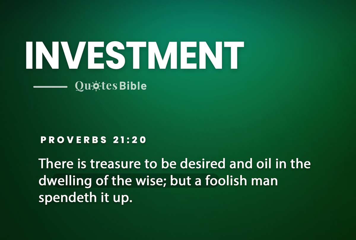 investment bible verses quote