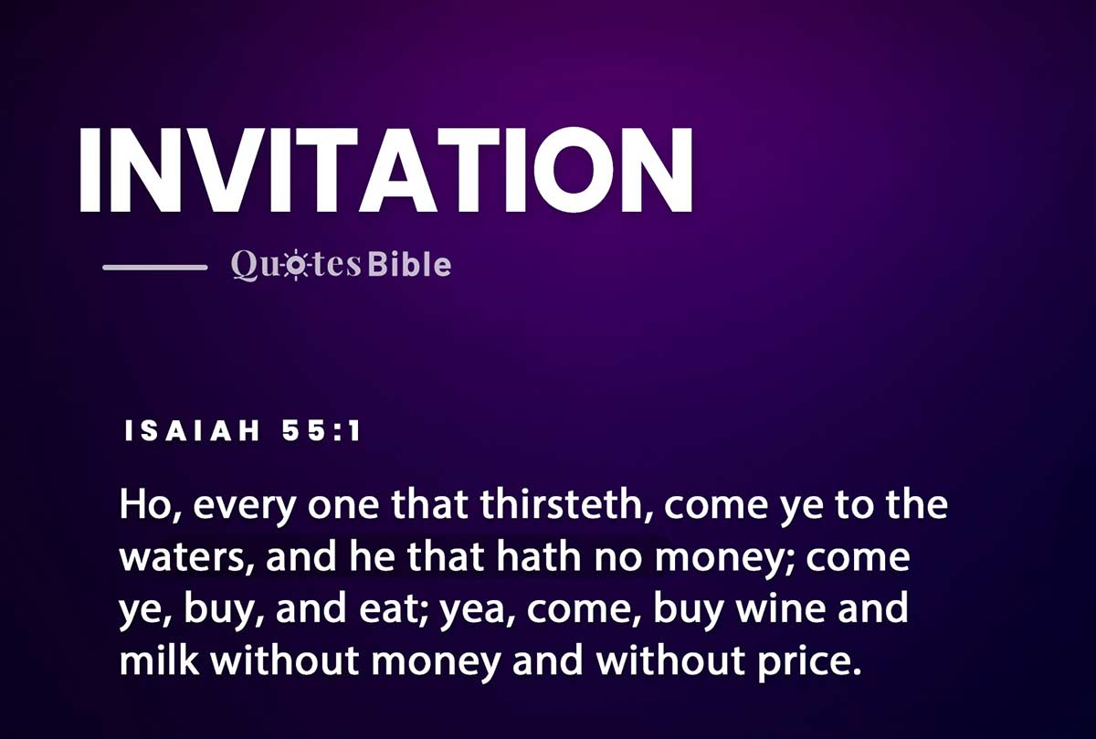 invitation bible verses quote