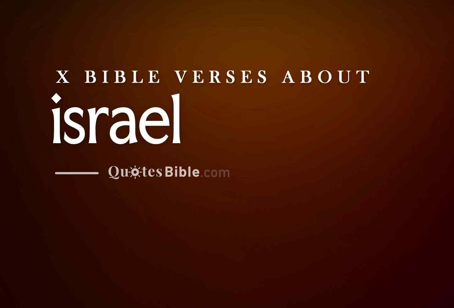 israel bible verses quote