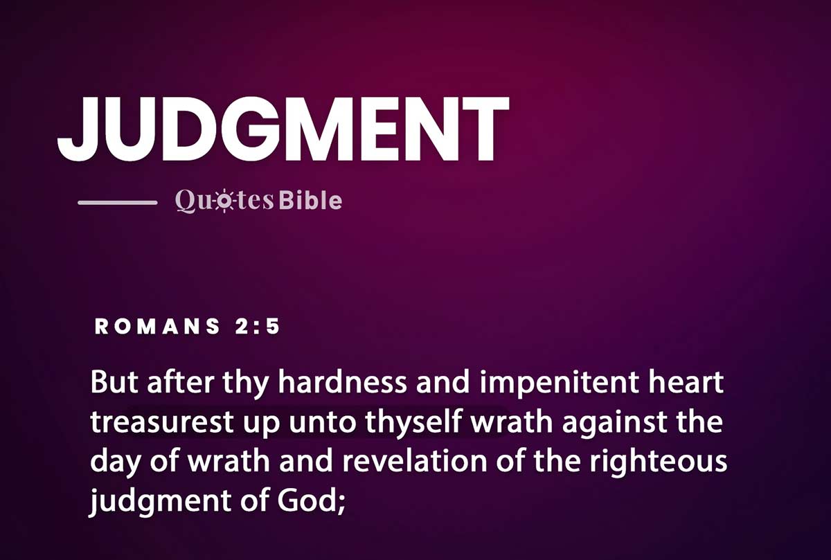 judgment bible verses quote