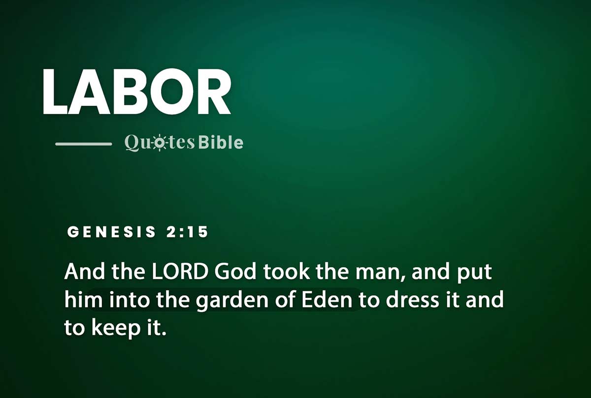 labor bible verses quote