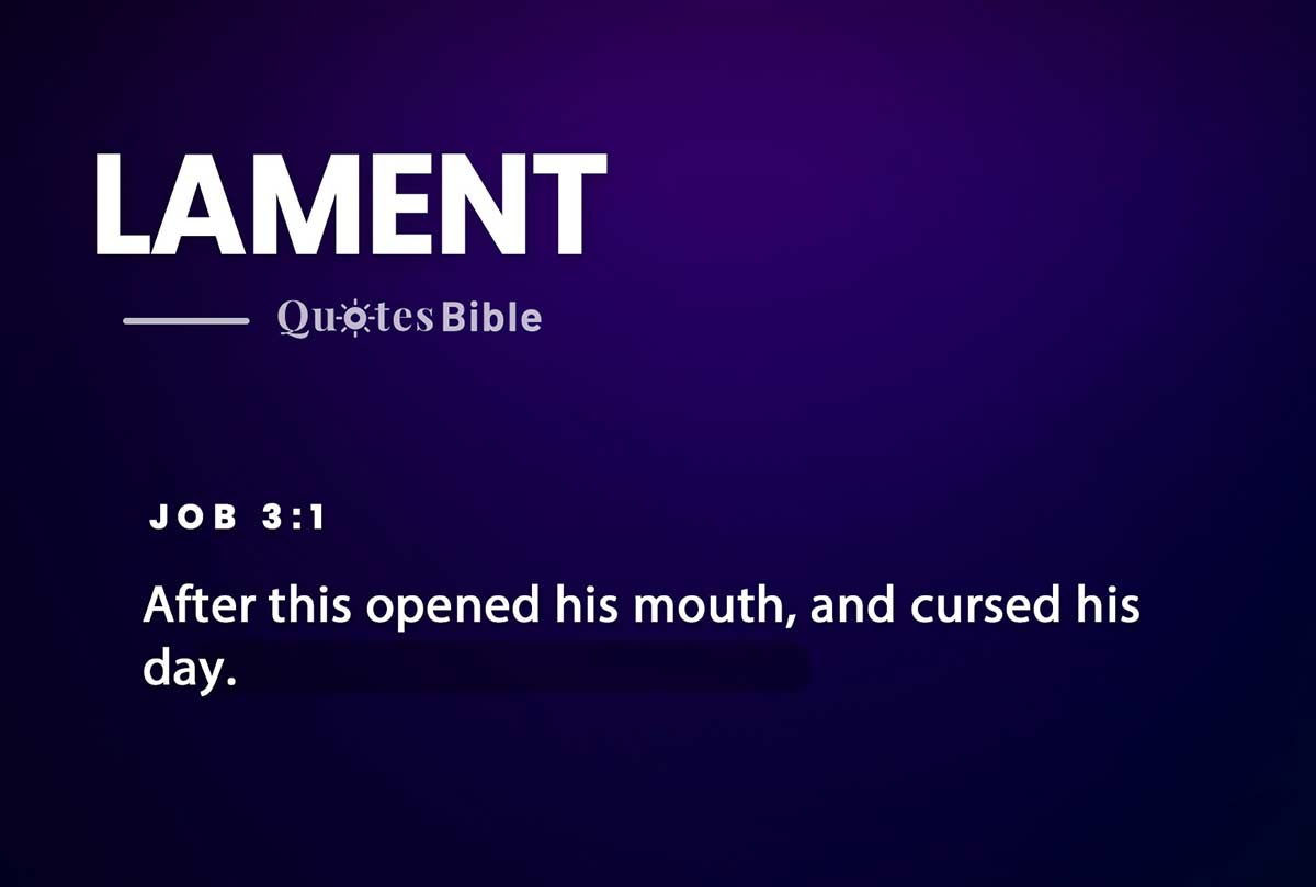 lament bible verses quote