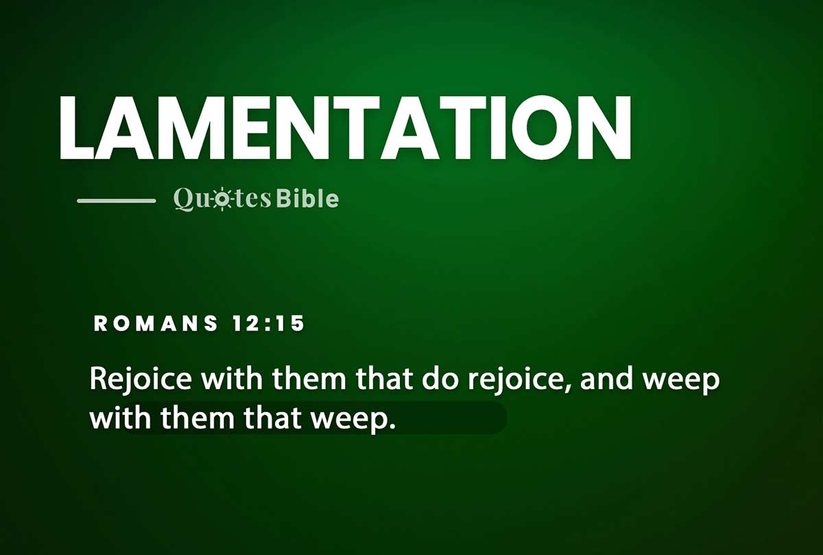 lamentation bible verses quote