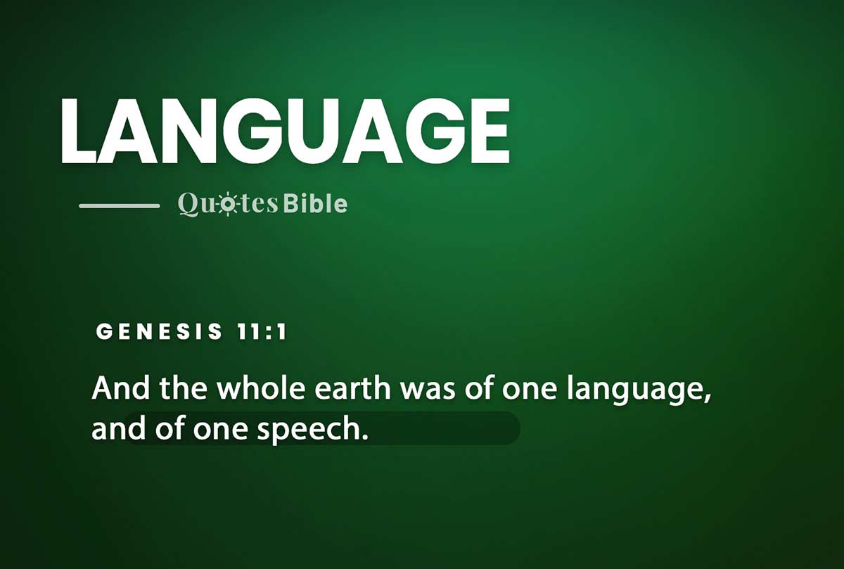 language bible verses quote