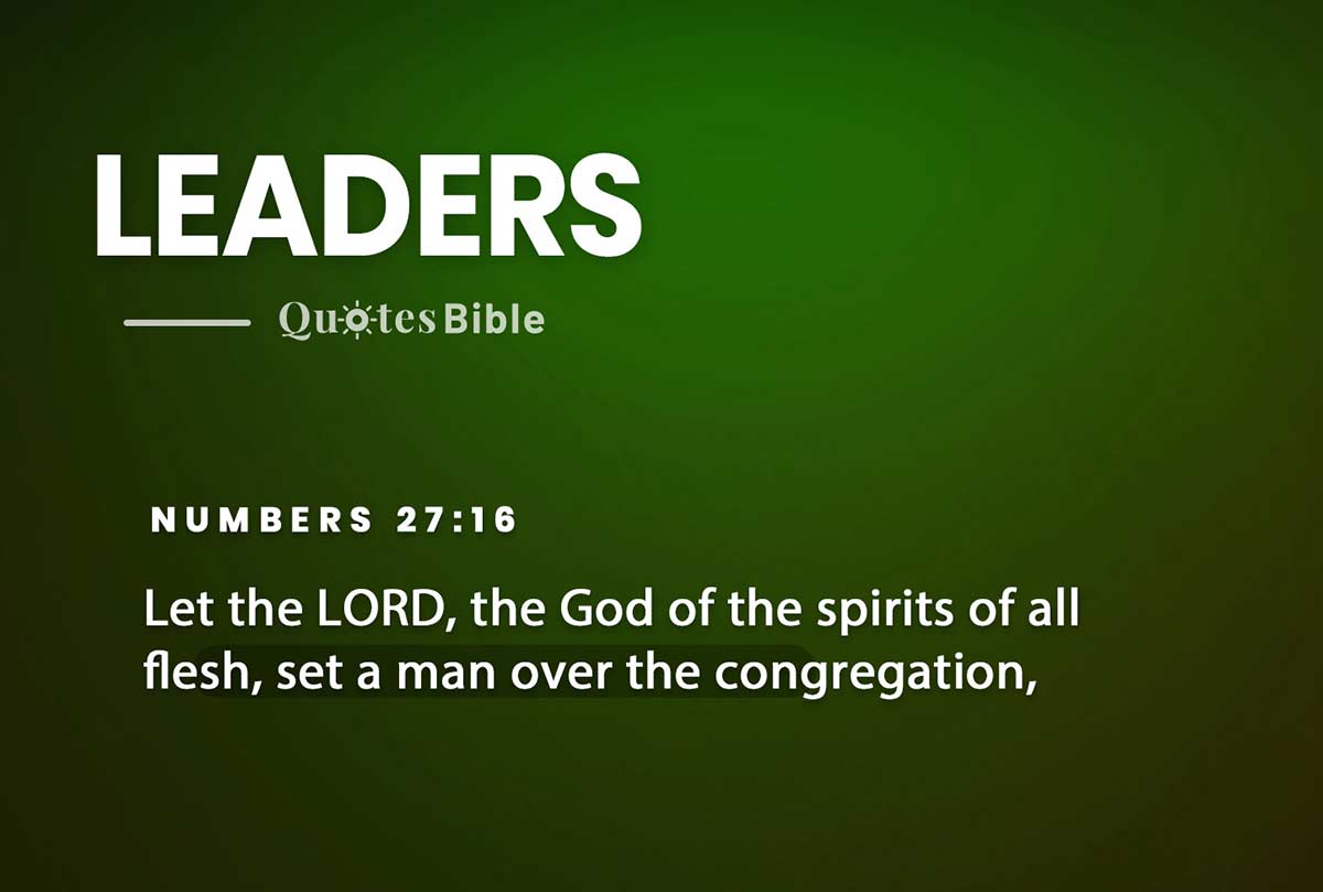 leaders bible verses quote