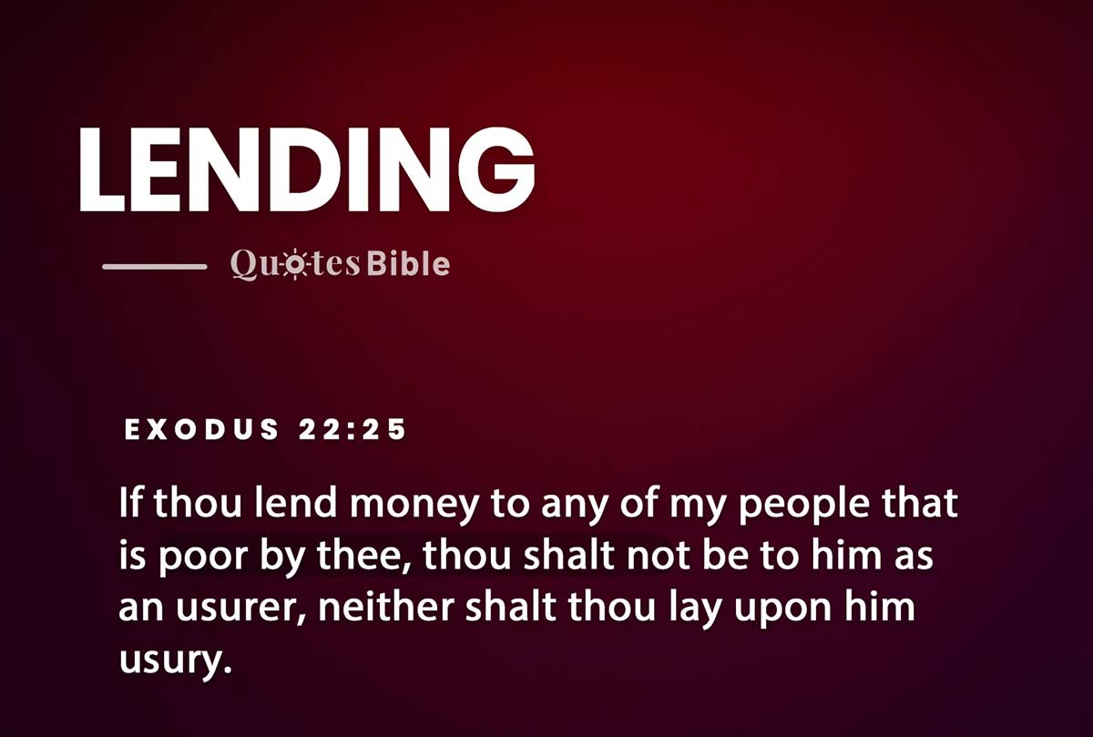 lending bible verses quote