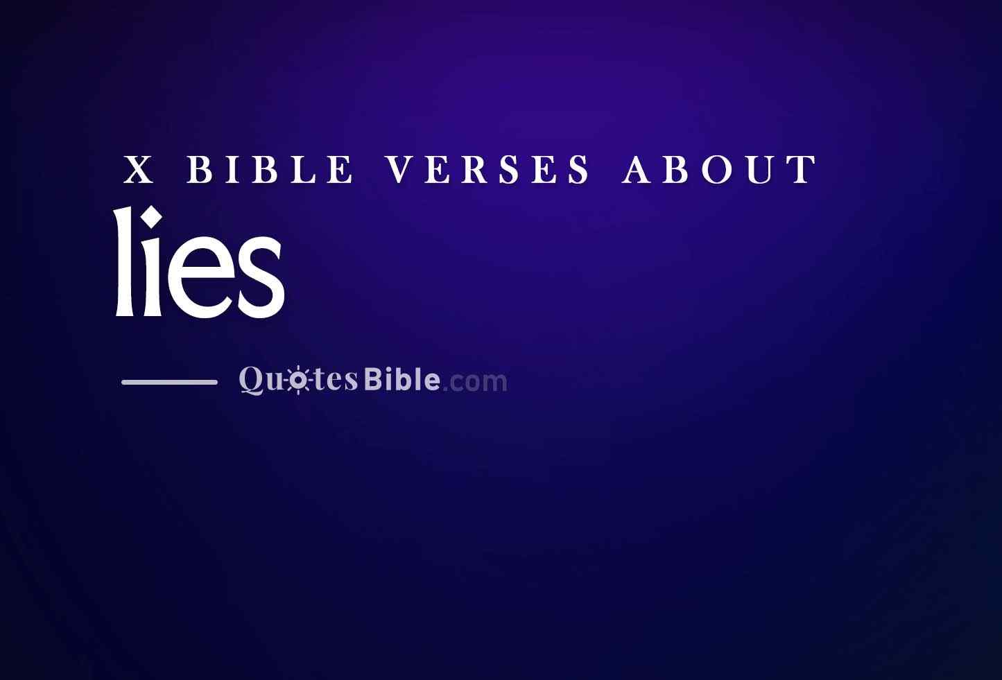 lies bible verses quote