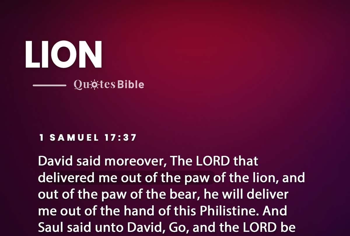 lion bible verses quote