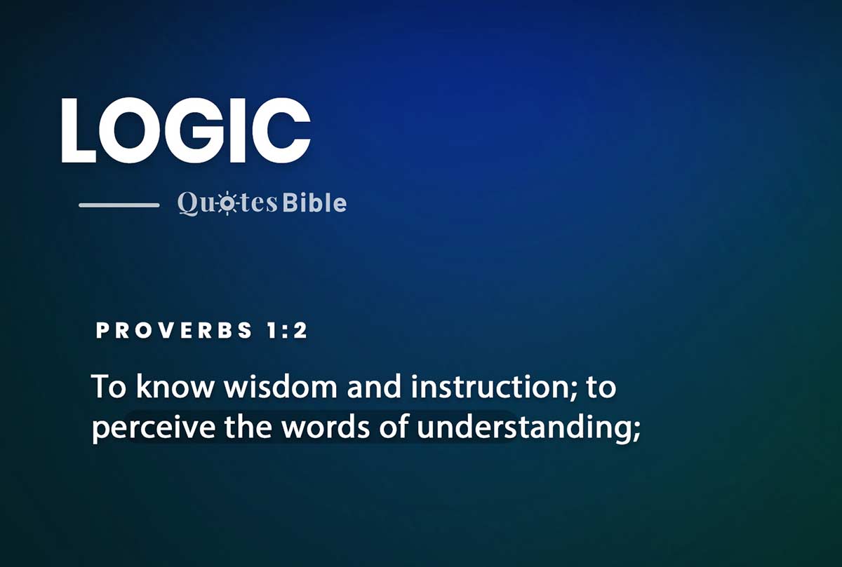 logic bible verses quote