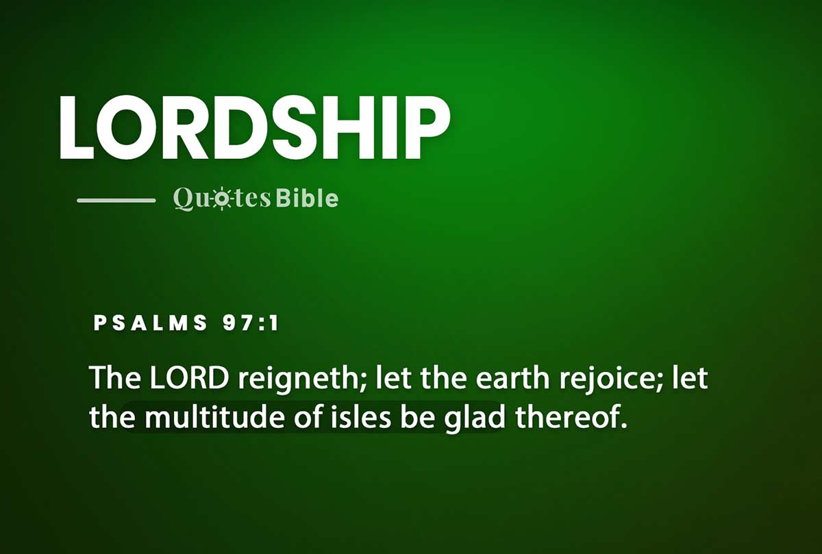 lordship bible verses quote