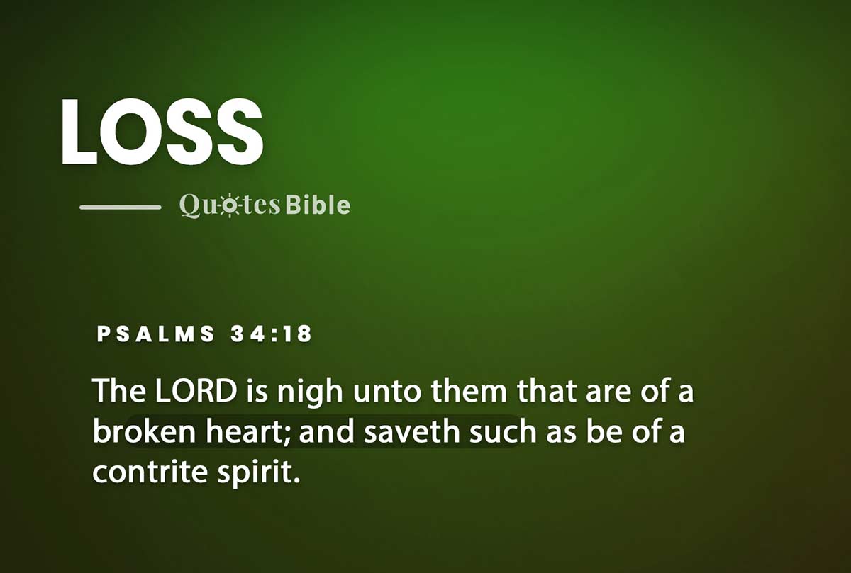 loss bible verses quote