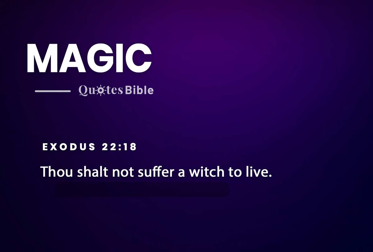 magic bible verses quote