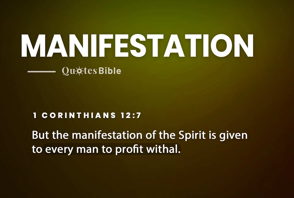 manifestation bible verses quote