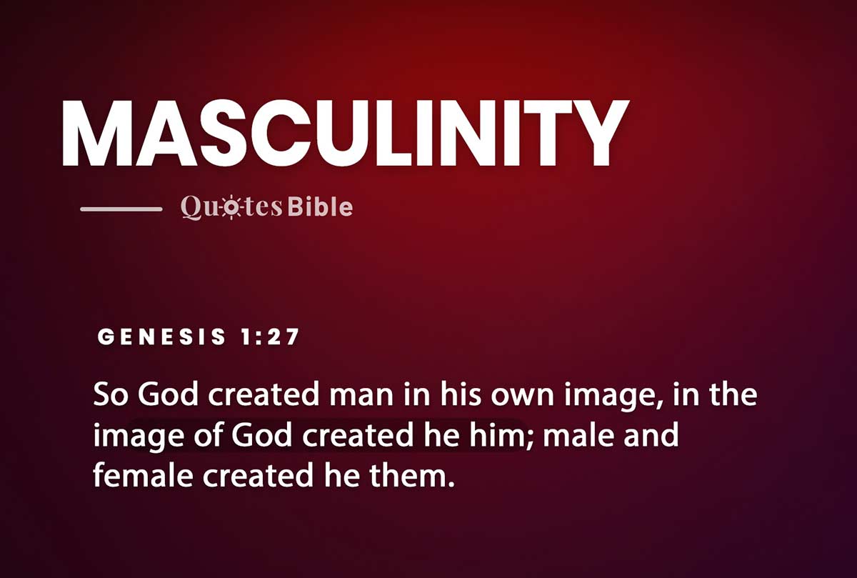 masculinity bible verses quote