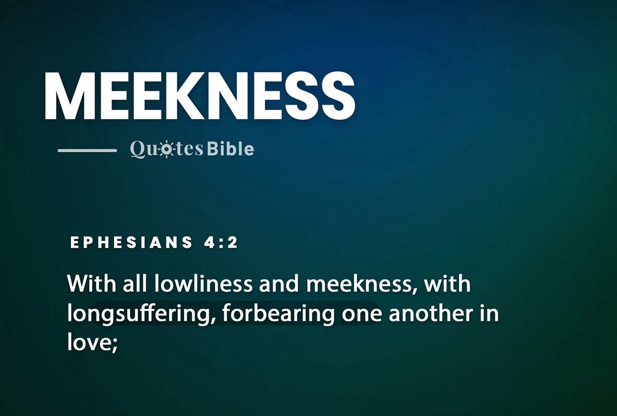 meekness bible verses quote