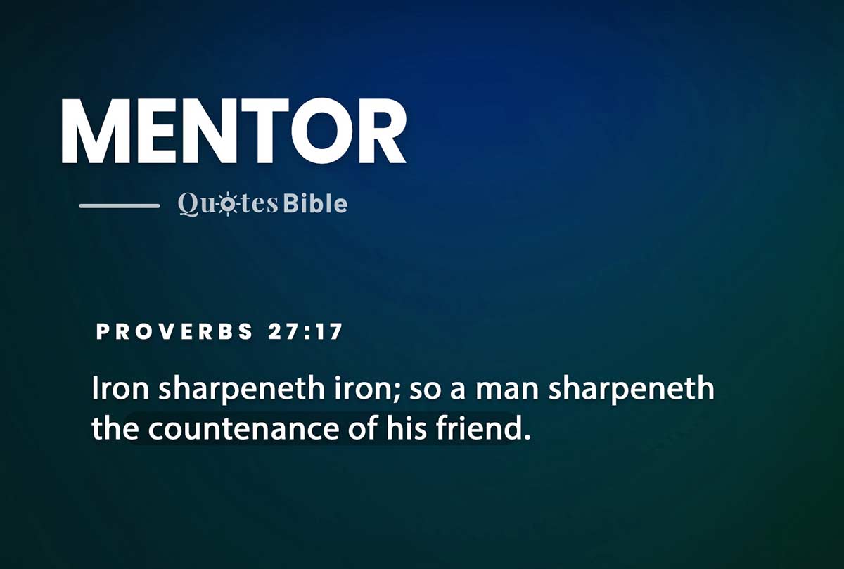 mentor bible verses quote