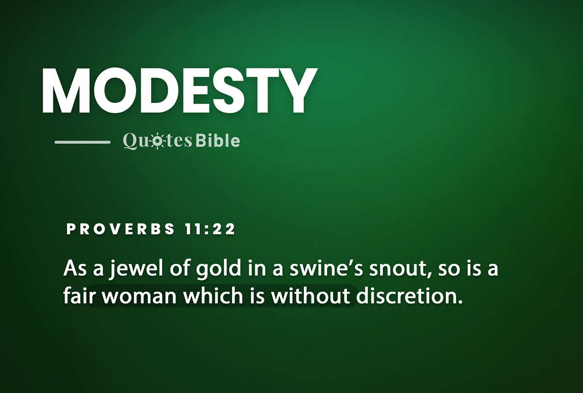 modesty bible verses quote