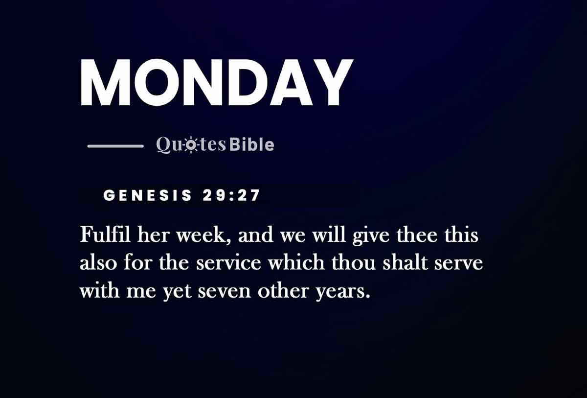 monday bible verses quote