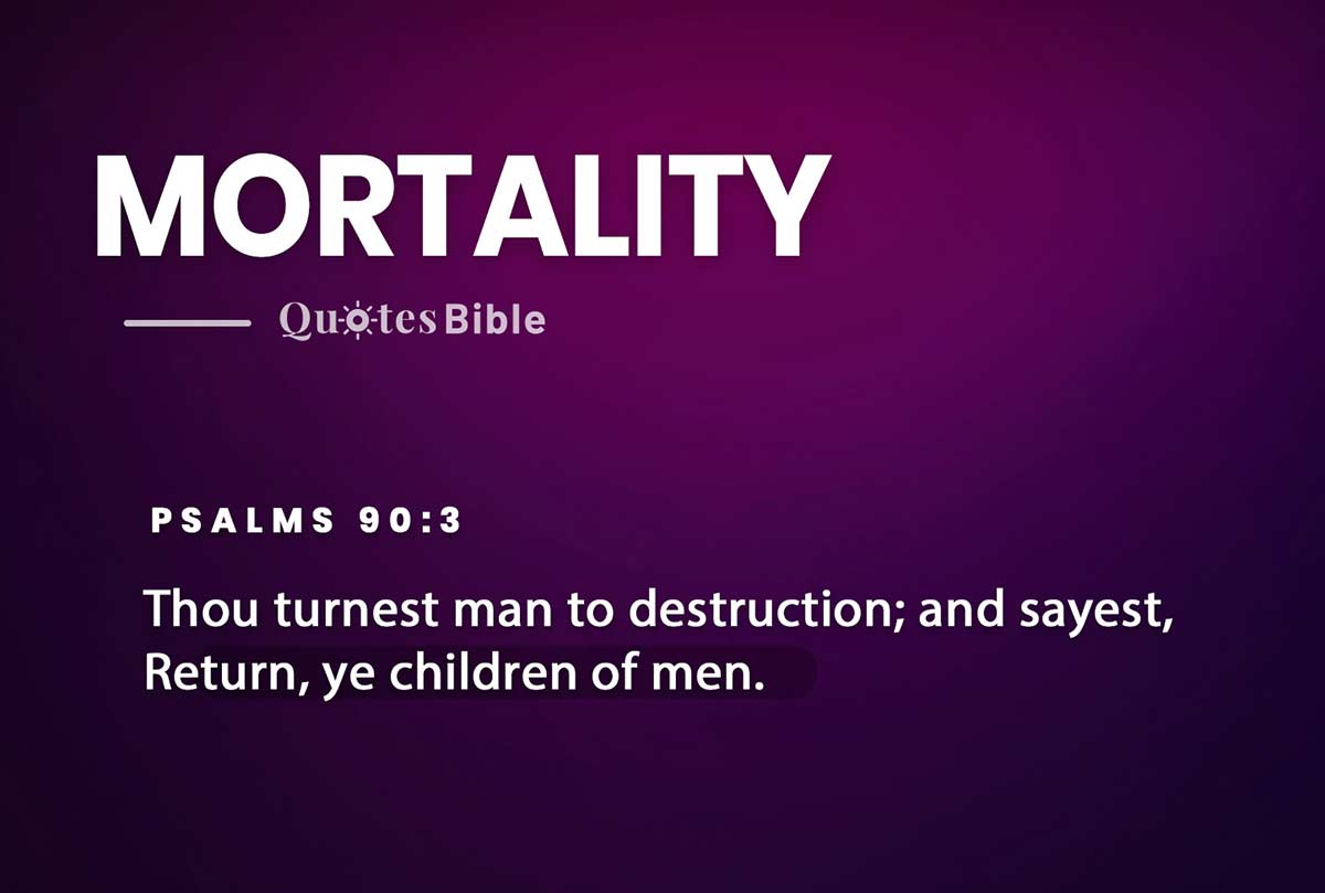 mortality bible verses quote