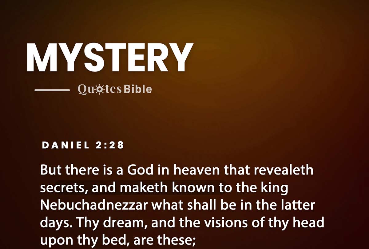 mystery bible verses quote