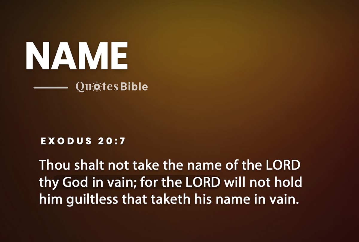 name bible verses quote