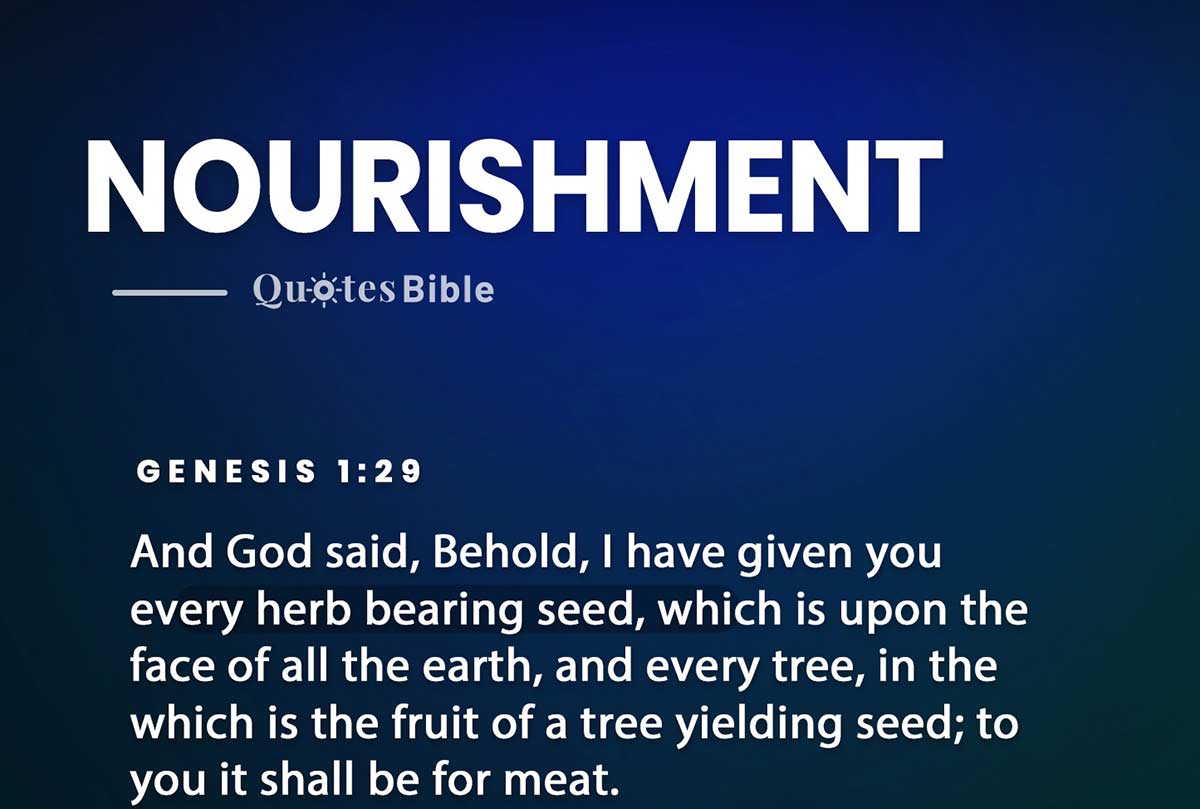 nourishment bible verses quote